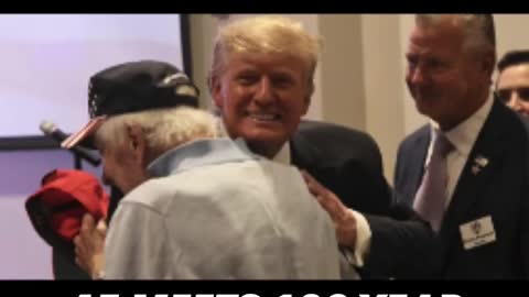 President Trump meets a 100 year old Veteran @ Club 45 USA