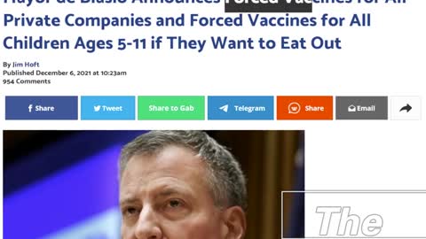 De Blasio Imposes Jab Mandates On Private Businesses In NYC