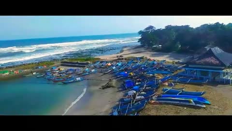 The beauty of Pamayangsari Beach, Tasikmalaya Indonesia