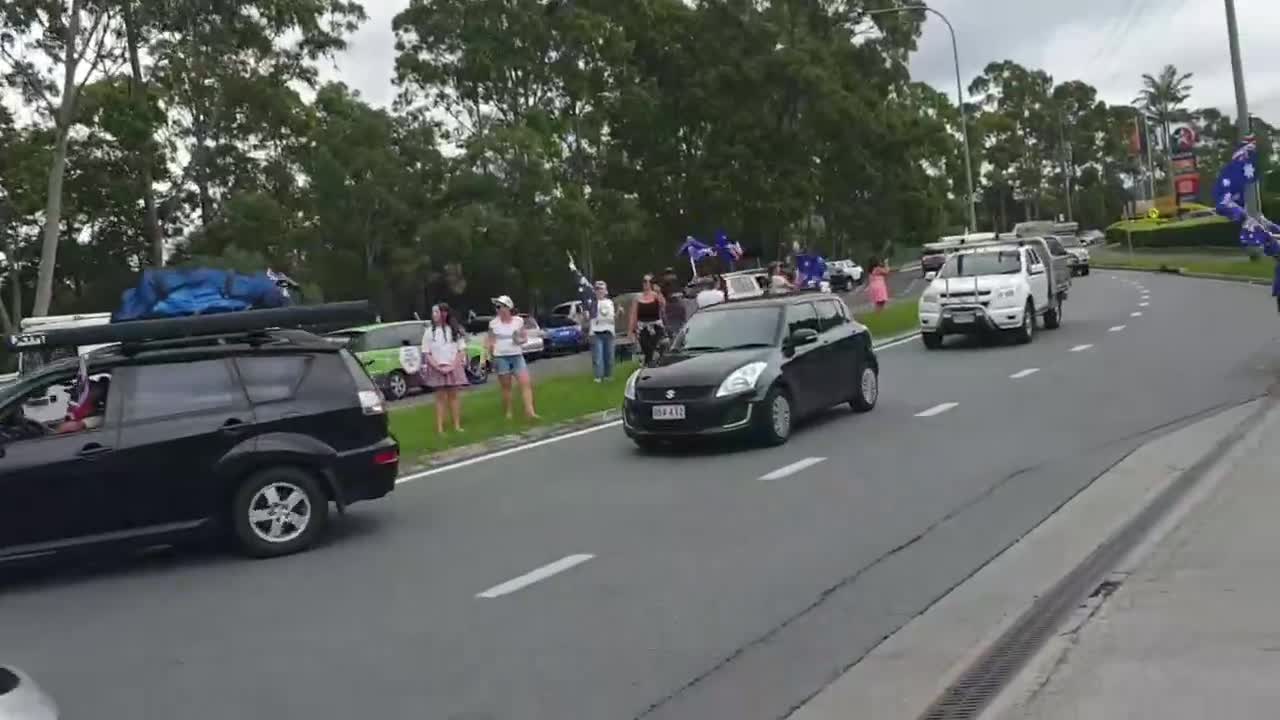 Truck convoy to Canberra Australia