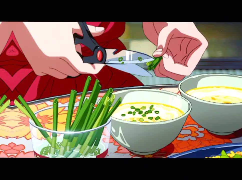 Anime cooking.