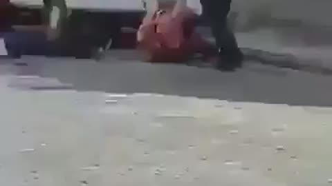 Crowd Cheers As Terrorist Gets Destroyed By The Police