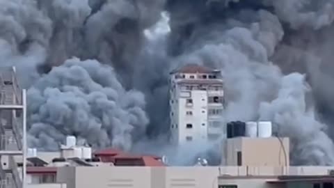 Tow towers in gaza which host media offices an