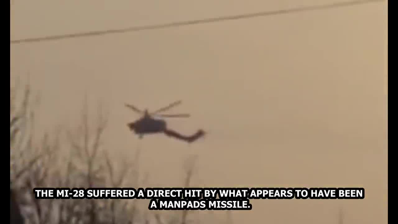 🔴 Ukraine War - Russian MI-28 Havoc Helicopter Downed After Ukrainian MANPADS Hit Blows Off Tail