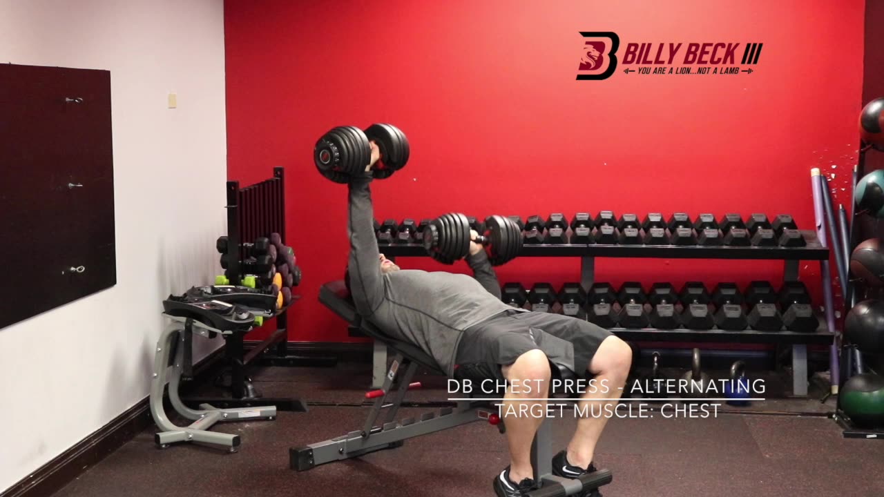 DB Chest Press - Alternating.