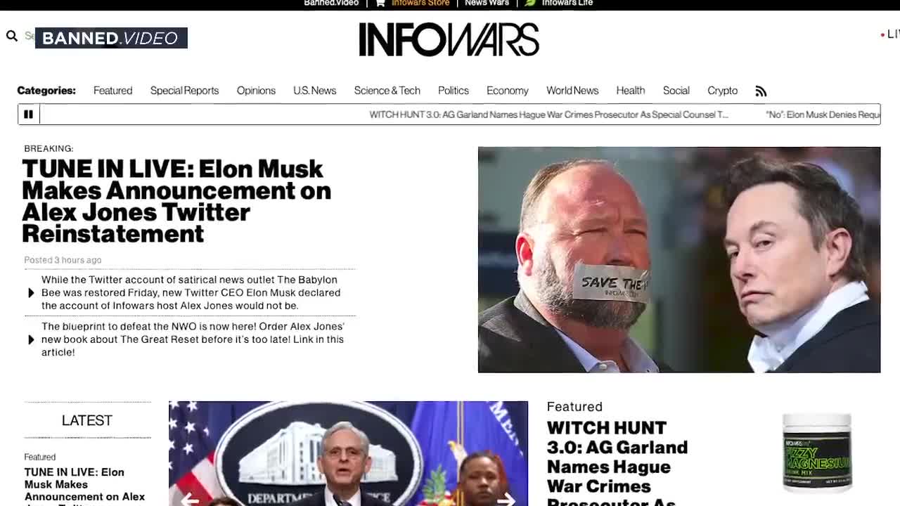 Alex Jones responds to Elon Musk