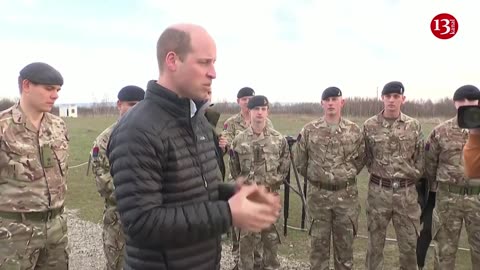 Prince WIlliam meets troops near Ukrainian border on Poland visit