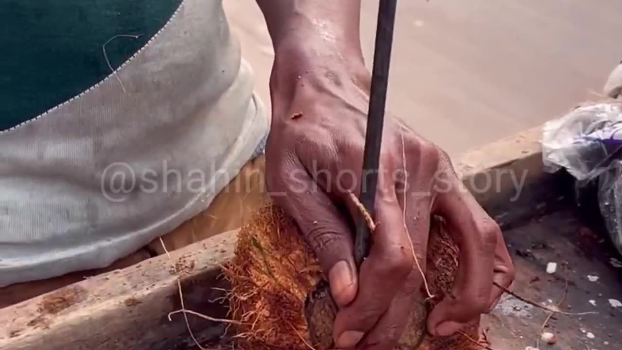 Coconut Peeling Method.