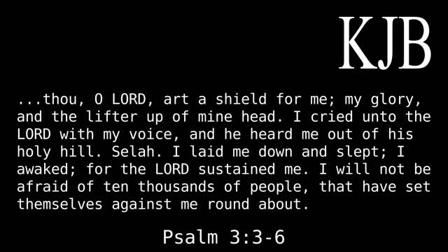 Thou O LORD Art A Shield For Me - Psalm 3:3-6