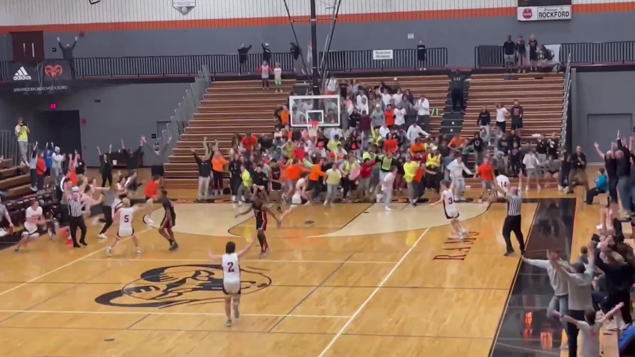 Rockford High School Basketball Player Hits Incredible Half-Court Buzzer-Beater!