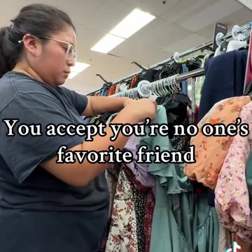 You accept that your no one's friend