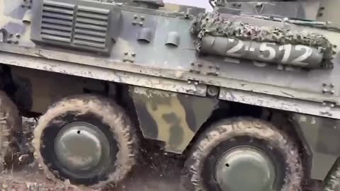 AFU Ukraine demonstrate BTR-4 Bucephal amphibious APC that can swim rivers April 2023