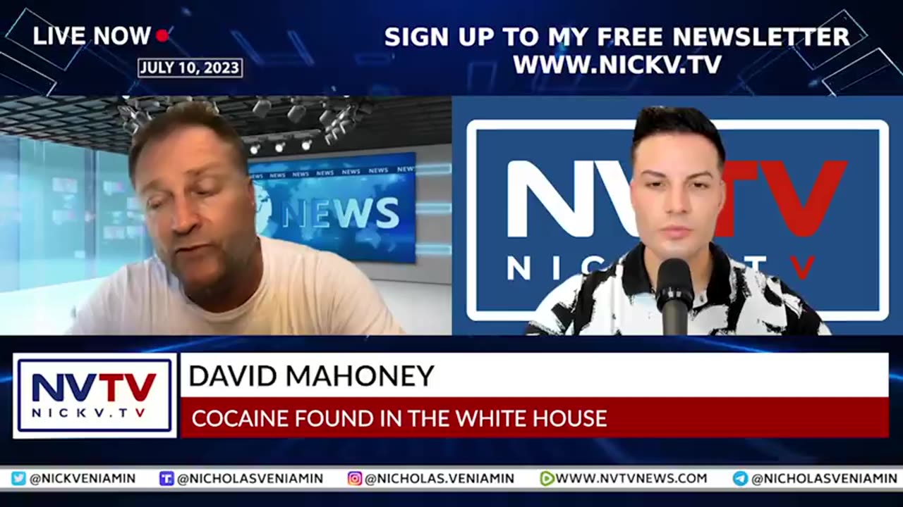 DAVID MAHONEY DISCUSSES COCAINE FOUND IN THE WHITE HOUSE WITH NICHOLAS VENIAMIN