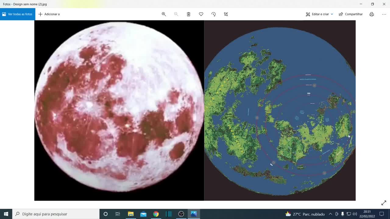 1 - O verdadeiro modelo de Terra Plana - A primeira Terra do Criador.