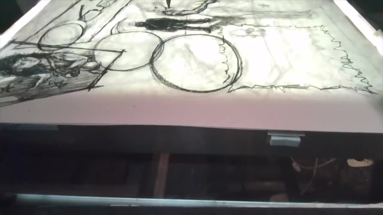 Timelapse: charcoal art for page 70