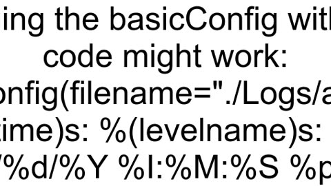 Log files are not getting created in python