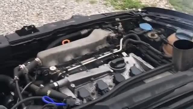 Spray gadgets directly out of the engine when the engine is started.