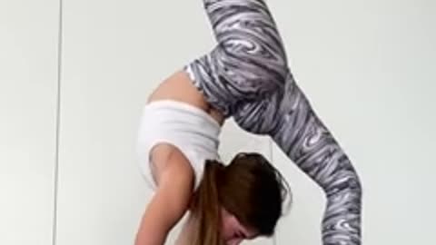 Yoga and Gymnastics. Contortion workout