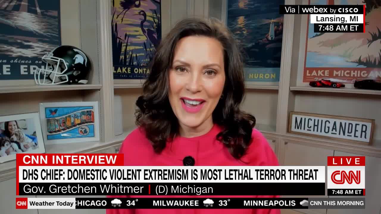 'What is the argument for you not running for president?' Kaitlan Collins asked Whitmer