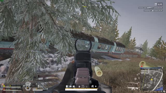 PUBG train battle