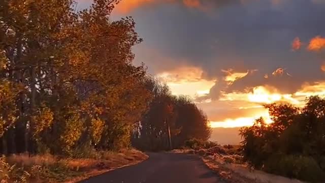 The clouds moving as fast as I am driving 💕