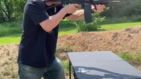 KelTec PLR16 with HUDU muzzle brake by SPT. Do you see any muzzle rise? I didn't think so.