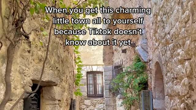When you get this charminglittle town all to vourself
