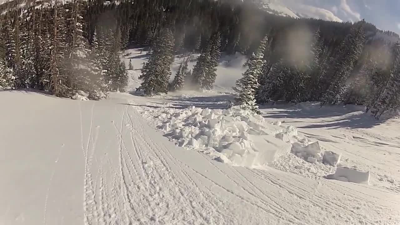 Avalanche Caught on GoPro Camera Uinta Mountains Utah 2_21_14