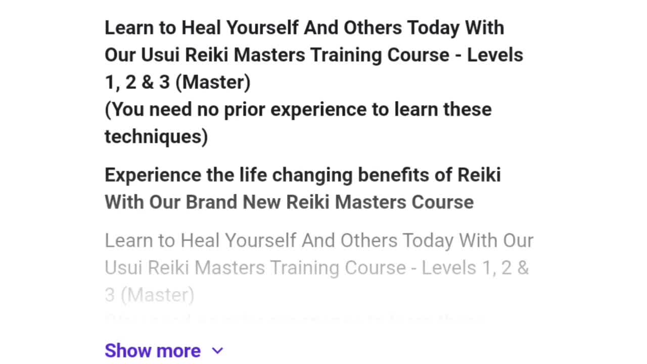 COURSES REIKI UDEMY EAD