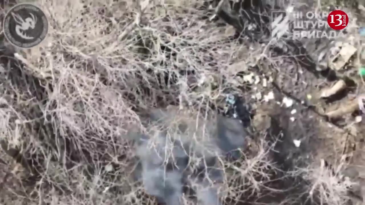 Russians, who fired at Ukrainian fighters from "nest" where they were hiding, was targeted by drone