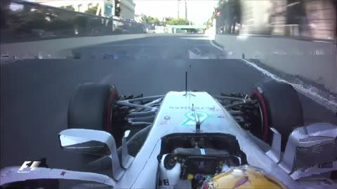 2017 Azerbaijan Grand Prix _ Lewis Hamilton Onboard Pole Lap