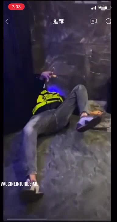 Security guard not having a good day