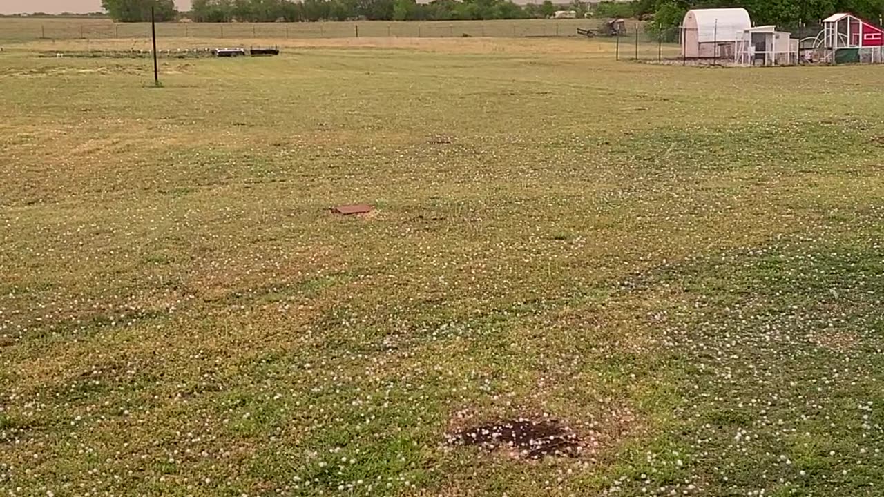 Hail outside Lawton OK