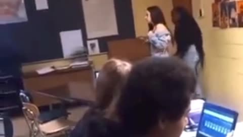Student hits teacher 
