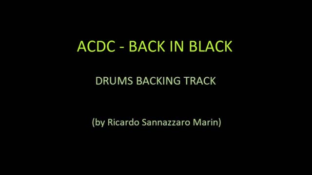 ACDC - BACK IN BLACK - DRUMS BACKING TRACK