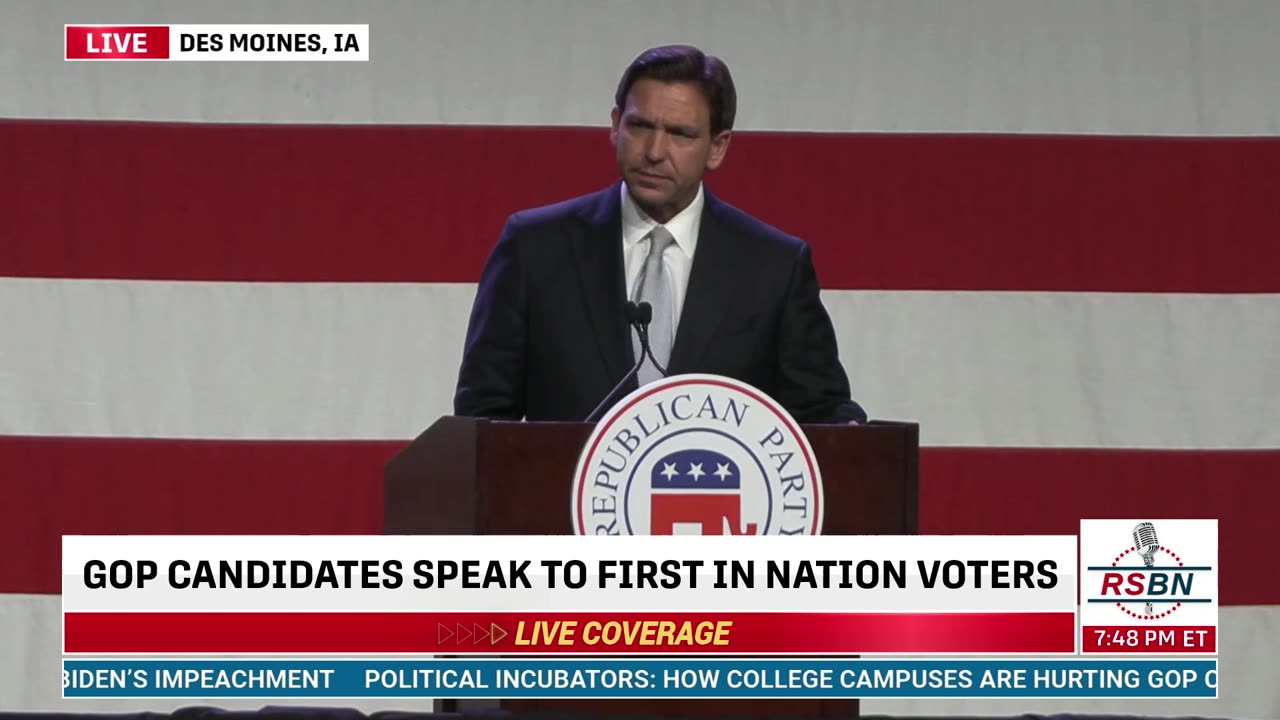 FULL SPEECH: Gov. Ron Desantis at Lincoln Dinner in Des Moines, I.A. - 7/28/23