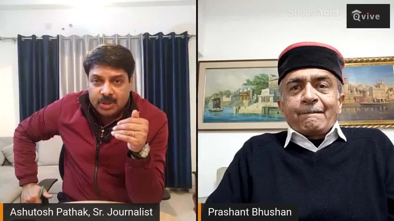 Prashant Bhushan Live on QVIVE | INDIA DEBATES WITH ASHUTOSH 1 May 2022