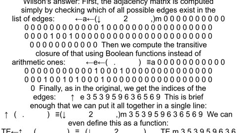 transitive edges in APL