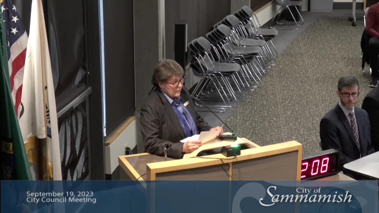 City of Sammamish Council Meeting - 9-19-23 - Pamela Randolph Comments