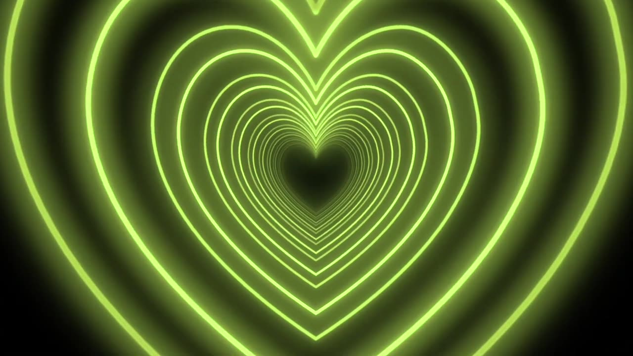616. Color Changing Heart TunnelšLove Heart Tunnel Background Video Loop Heart