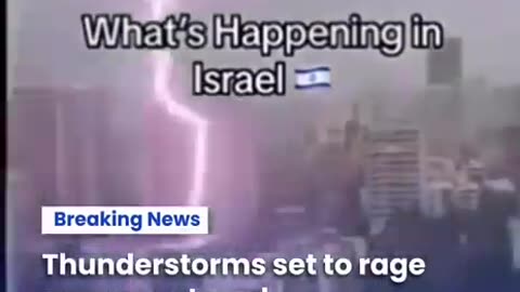 Thunderstorms set to rage across Israel