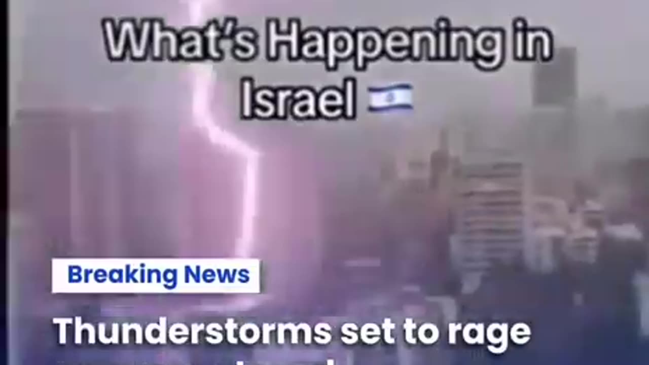 Thunderstorms set to rage across Israel