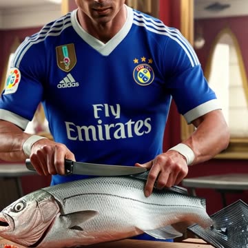 Cristiano Ronaldo Cutting Fish