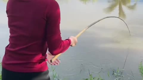 Beautiful girl vs monster fish