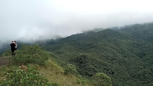 Mountain and a lot of fog