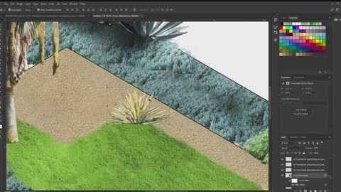 ISOMETRIC SWATCH LANDSCAPE DESIGN RENDERING