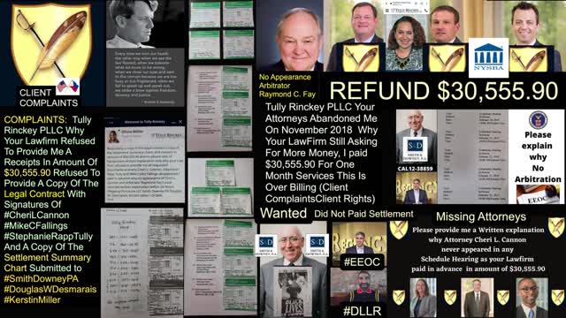 DCBAR / Client Complaints / Tully Rinckey PLLC / OVER BILLING / Albany New York / Supreme Court