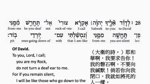 psalm 28 in hebrew _ salmo 28 en hebreo