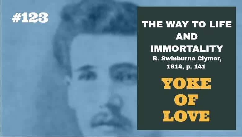 #123: YOKE OF LOVE: The Way To Life and Immortality, Reuben Swinburne Clymer, 1914, p. 141