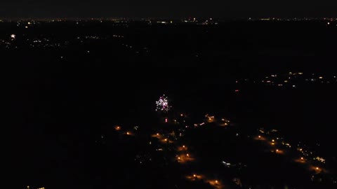 So Many Fireworks in Every Direction - Amazing Aerial View
